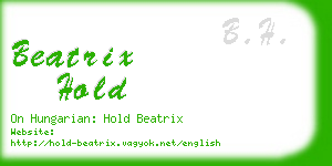beatrix hold business card